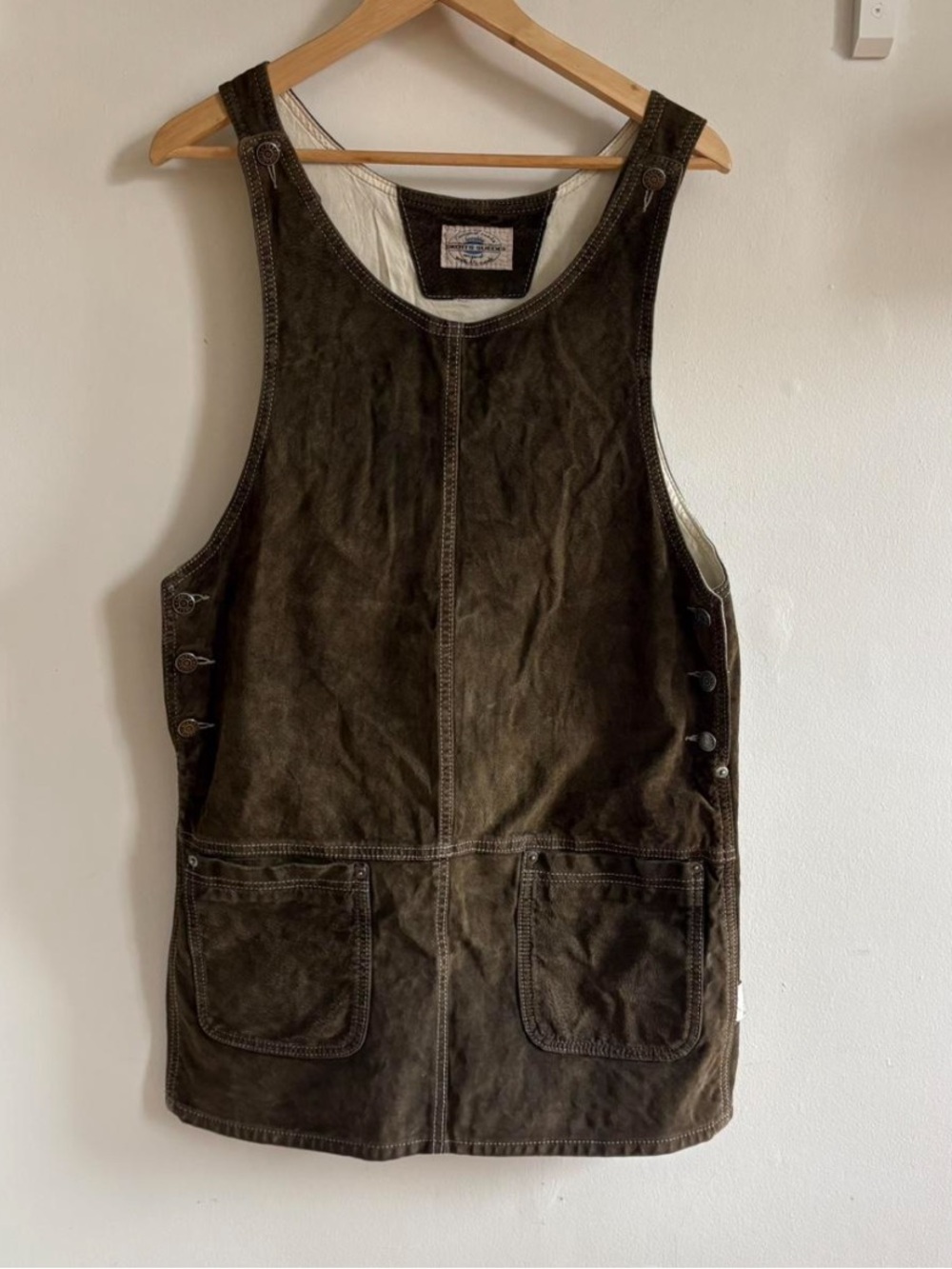 Suede overall dress— Skotts Suede - Picture 2 of 5
